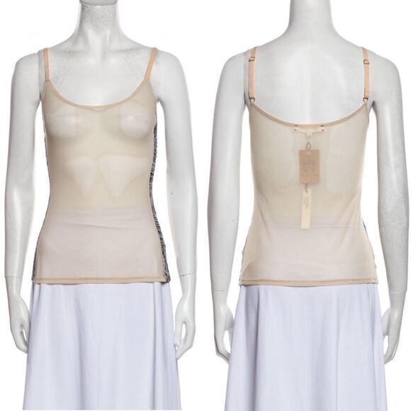 NWT XIRENA Kayla Sheer Mesh Cami Top Blue Moon L - Picture 1 of 7
